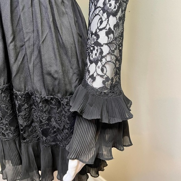 Black Lace Trimmed Dress - Picture 7 of 13